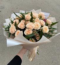 Букет Кремовые розы Латте в Роговской