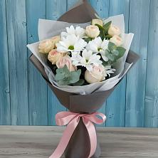 Букет цветов из:  Хризантемы и Розы в Роговской
