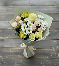 Букет цветов из:  Альстромерии, Розы и Хризантемы в Роговской