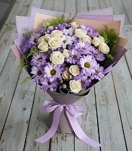 Букет цветов из:  Хризантемы и Розы #REPLACE_PRED# Роговской