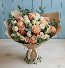 Букет цветов из:  Альстромерии и Розы #REPLACE_PRED# Роговской